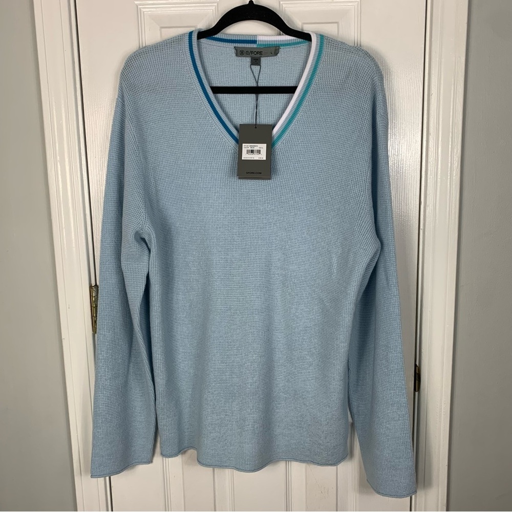 GFORE Knit V Neck Golf Sweater Wool Size Large